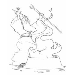 Coloring page: Wizard (Fantasy and Adventure Characters) #107841 - Free Printable Coloring Pages