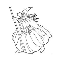 Coloring page: Wizard (Fantasy and Adventure Characters) #107845 - Free Printable Coloring Pages
