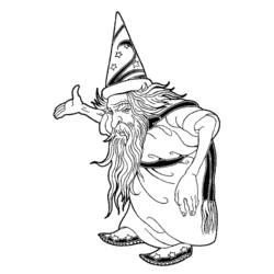 Coloring page: Wizard (Fantasy and Adventure Characters) #107857 - Free Printable Coloring Pages