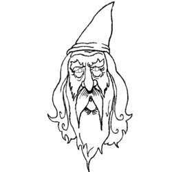 Coloring page: Wizard (Fantasy and Adventure Characters) #107862 - Free Printable Coloring Pages