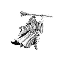Coloring page: Wizard (Fantasy and Adventure Characters) #107877 - Free Printable Coloring Pages