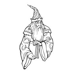 Coloring page: Wizard (Fantasy and Adventure Characters) #107982 - Free Printable Coloring Pages