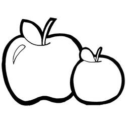Coloring pages: Apples - Free Printable Coloring Pages