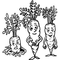 Carrot (Food and Nutrition) coloring page #197527 to print and color