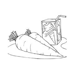 Carrot (Food and Nutrition) coloring page #197537 to print and color