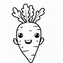 Carrot (Food and Nutrition) coloring page #197545 to print and color