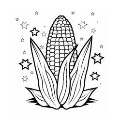 Coloring pages: Corn - Free Printable Coloring Pages
