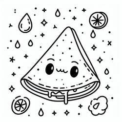 Coloring pages: Crepes - Free Printable Coloring Pages