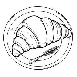 Coloring pages: Croissant - Free Printable Coloring Pages