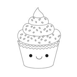 Coloring pages: Cupcake - Free Printable Coloring Pages