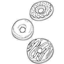 Donut (Food and Nutrition) coloring page #190545 to print and color