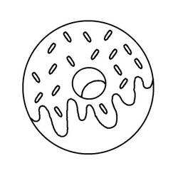 Coloring page: Donut (Food and Nutrition) #190548 - Free Printable Coloring Pages