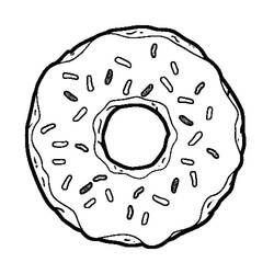 Donut (Food and Nutrition) coloring page #190549 to print and color