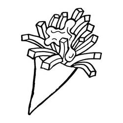 Coloring pages: French Fries - Free Printable Coloring Pages