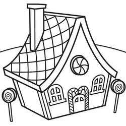 Coloring pages: Gingerbread House - Free Printable Coloring Pages