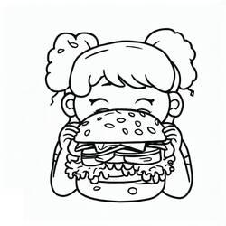 Coloring pages: Hamburger - Free Printable Coloring Pages