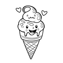 Coloring page: Ice Cream (Food and Nutrition) #218963 - Free Printable Coloring Pages