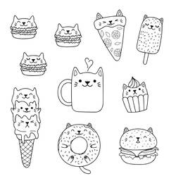 Coloring pages: Kawaii Food - Free Printable Coloring Pages