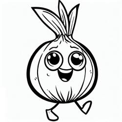 Coloring pages: Onion - Free Printable Coloring Pages