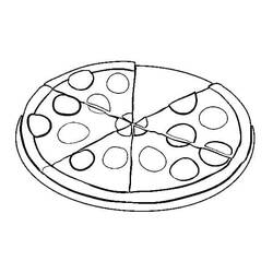 Coloring page: Pizza (Food and Nutrition) #197426 - Free Printable Coloring Pages