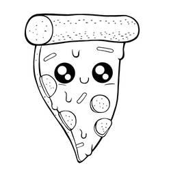 Coloring page: Pizza (Food and Nutrition) #197431 - Free Printable Coloring Pages