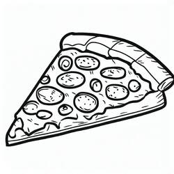 Coloring page: Pizza (Food and Nutrition) #197436 - Free Printable Coloring Pages