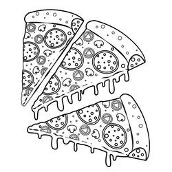 Coloring page: Pizza (Food and Nutrition) #197438 - Free Printable Coloring Pages