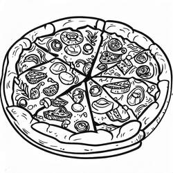 Coloring pages: Pizza - Free Printable Coloring Pages