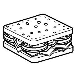Coloring pages: Sandwich - Free Printable Coloring Pages