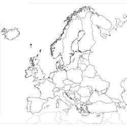 Coloring pages: Map of Europe - Free Printable Coloring Pages