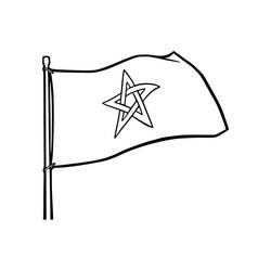 Coloring pages: Morocco Flag - Free Printable Coloring Pages