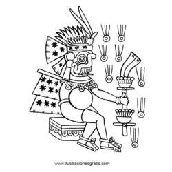 Coloring page: Aztec Mythology (Gods and Goddesses) #111599 - Printable coloring pages