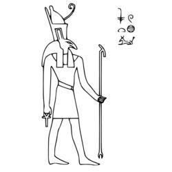 Coloring page: Egyptian Mythology (Gods and Goddesses) #111130 - Free Printable Coloring Pages