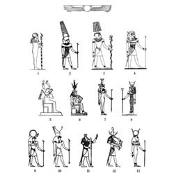 Coloring page: Egyptian Mythology (Gods and Goddesses) #111159 - Printable coloring pages