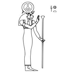 Coloring page: Egyptian Mythology (Gods and Goddesses) #111169 - Free Printable Coloring Pages