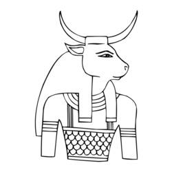 Coloring page: Egyptian Mythology (Gods and Goddesses) #111190 - Free Printable Coloring Pages