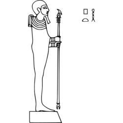 Coloring page: Egyptian Mythology (Gods and Goddesses) #111193 - Free Printable Coloring Pages
