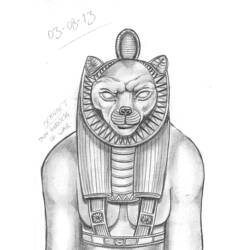 Coloring page: Egyptian Mythology (Gods and Goddesses) #111212 - Free Printable Coloring Pages