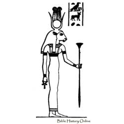 Coloring page: Egyptian Mythology (Gods and Goddesses) #111216 - Free Printable Coloring Pages