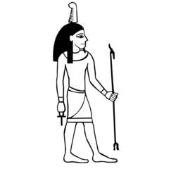 Coloring page: Egyptian Mythology (Gods and Goddesses) #111240 - Free Printable Coloring Pages
