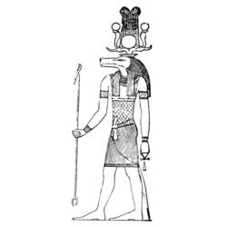 Coloring page: Egyptian Mythology (Gods and Goddesses) #111258 - Free Printable Coloring Pages
