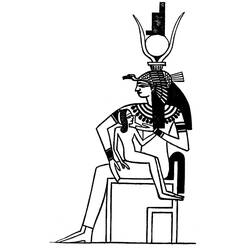 Coloring page: Egyptian Mythology (Gods and Goddesses) #111314 - Free Printable Coloring Pages