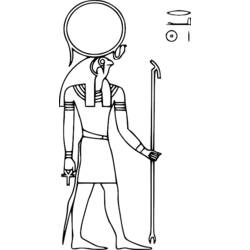Coloring page: Egyptian Mythology (Gods and Goddesses) #111336 - Free Printable Coloring Pages