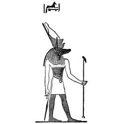 Coloring page: Egyptian Mythology (Gods and Goddesses) #111399 - Free Printable Coloring Pages