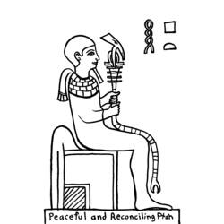 Coloring page: Egyptian Mythology (Gods and Goddesses) #111425 - Free Printable Coloring Pages