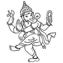 Coloring page: Hindu Mythology (Gods and Goddesses) #109211 - Free Printable Coloring Pages