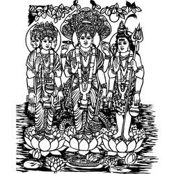 Coloring page: Hindu Mythology (Gods and Goddesses) #109212 - Free Printable Coloring Pages