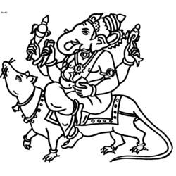 Coloring page: Hindu Mythology (Gods and Goddesses) #109215 - Free Printable Coloring Pages