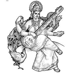 Coloring page: Hindu Mythology (Gods and Goddesses) #109220 - Free Printable Coloring Pages