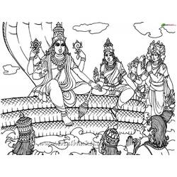 Coloring page: Hindu Mythology (Gods and Goddesses) #109221 - Free Printable Coloring Pages
